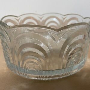 Vintage pressed glass candy dish